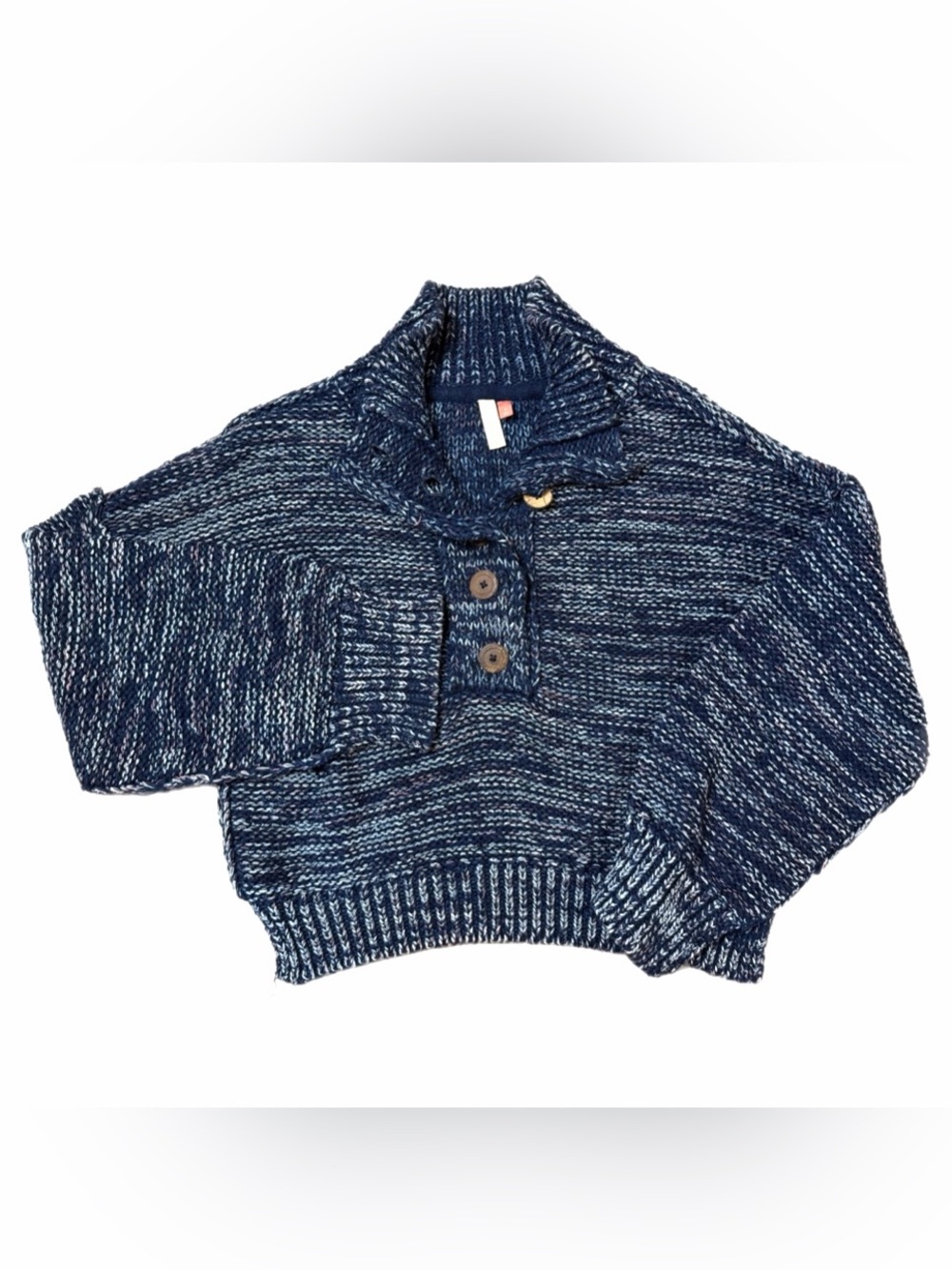 Pilcro Mega Henley Sweater in Navy Size M - Picture 4 of 11